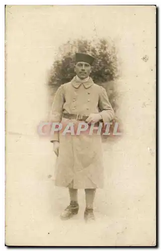 CARTE PHOTO Paul Moreau 10eme Tirailleurs a Auxonne Cote d'or Casernement
