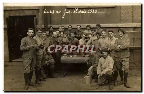 CARTE PHOTO Militaria Du 48 au jus Horde 1923 Chasseurs alpins