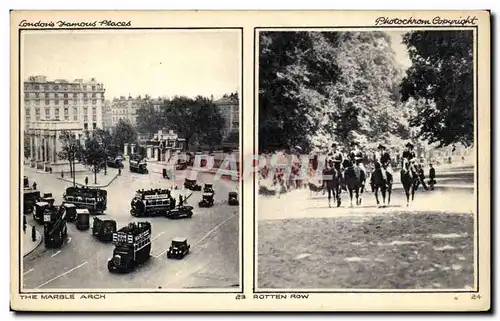 Angleterre - England - London - Londres - The Marble Arch - Rotten Row - Automobile - Cartes postales