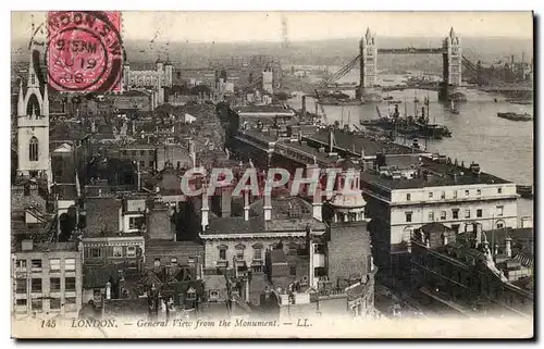 Angleterre - England - London - Londres - General View from the Monument - Ansichtskarte AK