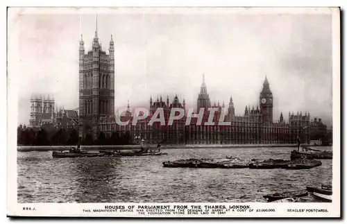 Angleterre - England - London - Londres - Houses of Parliment from the Thames - Ansichtskarte AK