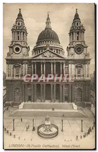 Angleterre - England - London - Londres - St Paul&#39s Cathedral - West Front - Ansichtskarte AK