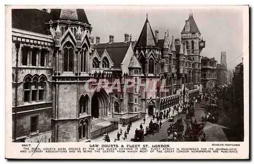 Angleterre - England - London - Londres - Law Courts and Fleet St - Ansichtskarte AK