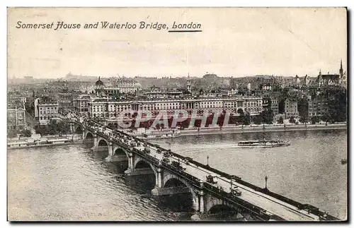 Angleterre - England - London - Londres - Somerset House and Waterloo Bridgel - Ansichtskarte AK