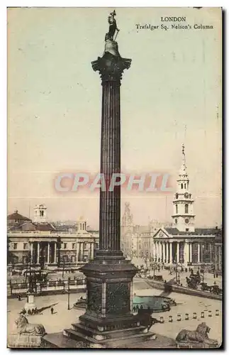Angleterre - England - London - Londres - Trafalger Square Nelson&#39s Column - Ansichtskarte AK