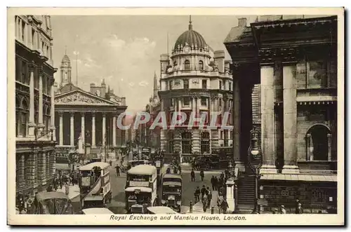 Angleterre - England - London - Londres Royal Exchange and Mansion House - Cartes postales