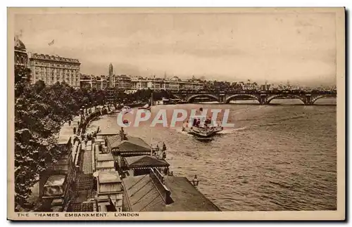 Angleterre - England - London - Londres Thames Embankment - Ansichtskarte AK