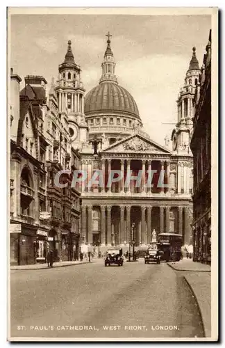 Angleterre - England - London - Londres St Paul&#39s Cathedral West Front - Ansichtskarte AK