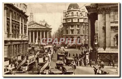 Angleterre - England - London - Londres The Mansion House and Royal Exchange - Ansichtskarte AK