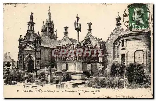 Guimiliau Cartes postales Le calvaire et l&#39eglise