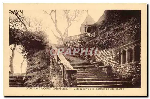 Le Faouet Cartes postales L&#39escalier et le beffroi de Ste Barbe