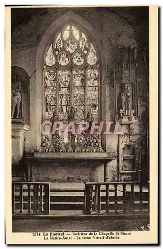 Le Faouet Cartes postales Interieur de la chapelle St Fiacre Le maitre autel Le vieux portail d'abside