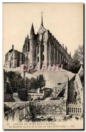 Abbaye du Mont Saint Michel La merveille vue prise de la Tour du Nord