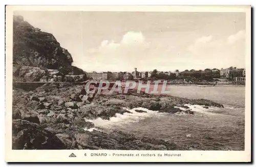 Dinard Ansichtskarte AK Promenade et rochers du Moulinet