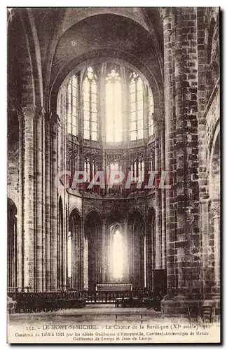 Mont Saint Michel Ansichtskarte AK Le choeur de la basilique