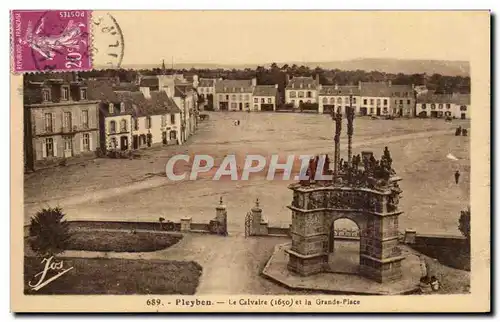 Pleyben Ansichtskarte AK Le calvaire et la grand place