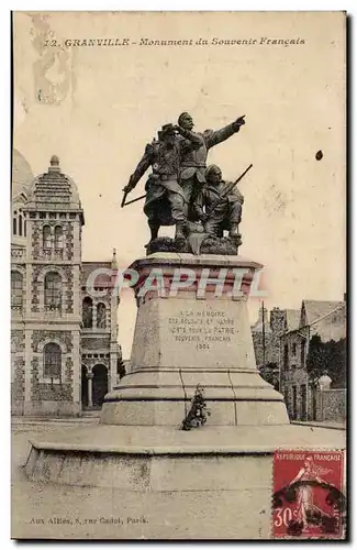 Granville Cartes postales Monument du souvenir francais