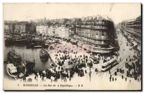 Marseille Cartes postales La rue de la Republique