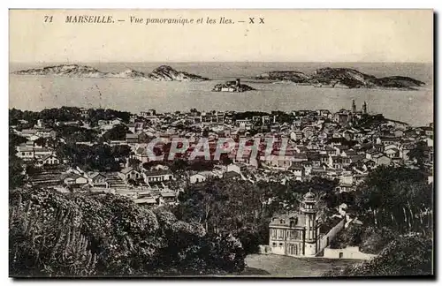 Marseille Cartes postales Vue panoramique et les Iles