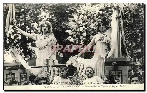 FEte des Vendanges a Bordeaux Bacchus triomphant Mesdemoiselles Chenat et Regna Badet TOP (vgnoble v