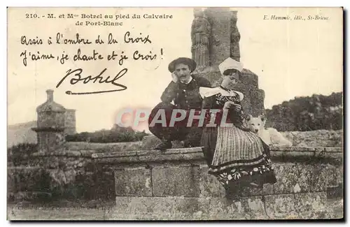 Cartes postales Les chansons de Botrel au pied du calvaire de Port Blanc