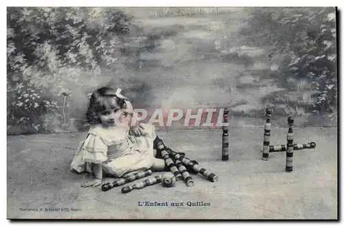 Cartes postales Fantaisie Enfants aux quilles