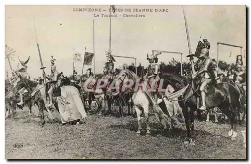 Compiegne Cartes postales Fetes de Jeanne d&#39arc Le tournoi Chevaliers