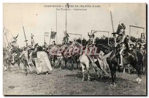 Compiegne Cartes postales Fetes de Jeanne d&#39arc Le tournoi Chevaliers