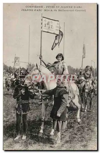 Cartes postales Compiegne Les fetes de Jeanne d&#39arc (1909) Mlle de Baillencourt Courcol