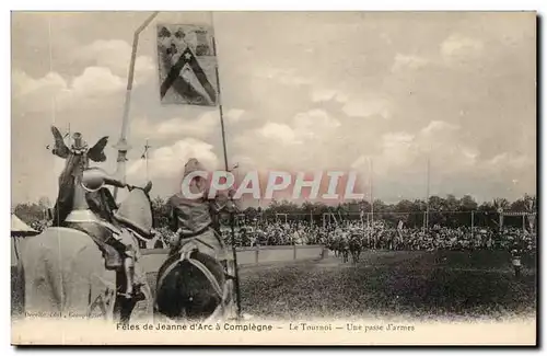 Cartes postales Compiegne Les fetes de Jeanne d&#39arc Le tournoi Une passe d&#39armes