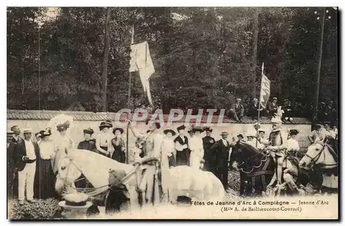 Cartes postales Compiegne Les fetes de Jeanne d&#39arc Mlle de Baillencourt Courcol