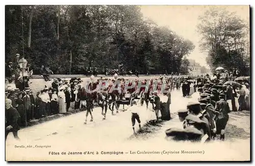 Cartes postales Compiegne Les fetes de Jeanne d'arc Les Couleuvrines (capitaine Moncourrier) CAnons