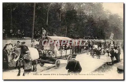 Cartes postales Compiegne FEtes de Jeanne d'arc Les voitures de la cour d'amour