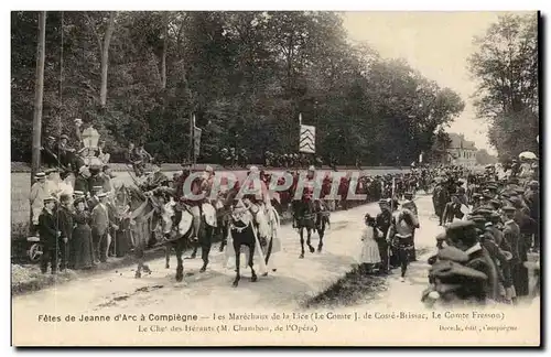 Cartes postales Compiegne FEtes de Jeanne d&#39arc Les marechaux de la Lice (Comte Josse Brissac Comte Fresson)