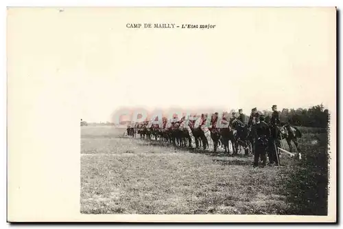 Militaria CAmp de Mailly Cartes postales Etat major