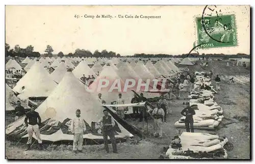 Militaria CAmp de Mailly Ansichtskarte AK Un coin du campement