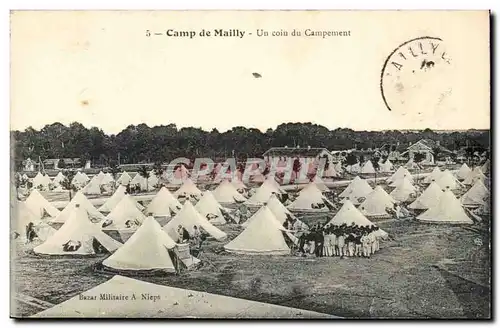 Militaria CAmp de Mailly Ansichtskarte AK Un coin du campement