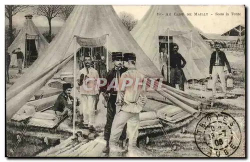 Militaria CAmp de Mailly Ansichtskarte AK Sous la tente