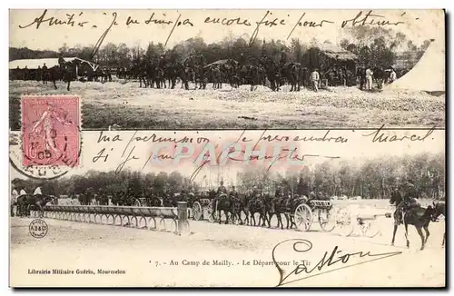 Militaria CAmp de Mailly Cartes postales Le depart pour le tir