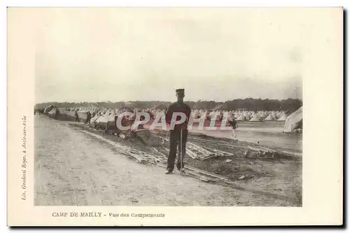 Militaria CAmp de Mailly Ansichtskarte AK Vue des campements