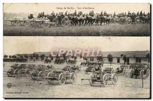 Militaria CAmp de Mailly Cartes postales PArc d&#39artillerie