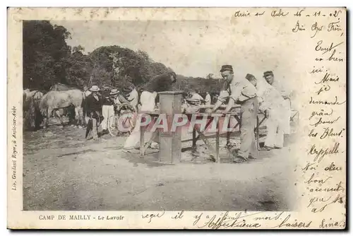 Militaria CAmp de Mailly Cartes postales Le lavoir