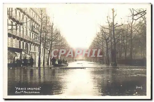 Ansichtskarte AK Inondations Paris inonde Boulevard Haussmann (crues flood)