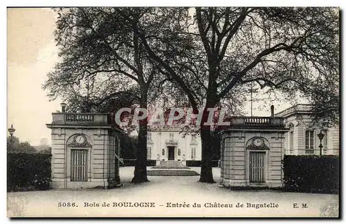 Ansichtskarte AK Paris Bois de Boulogne Entree du chateau de Bagatelle