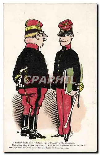 Cartes postales Illustrateur Officier Militaria