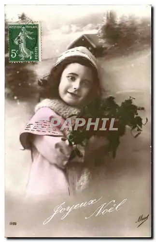 Cartes postales Fantaisie Fantasy Enfant Child Joyeux Noel