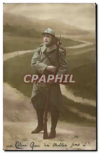 Cartes postales Fantaisie Militaria Patriotique Soldat