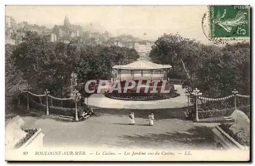 Boulogne sur Mer Cartes postales Le casino Les jardins vus du casino