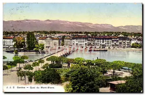 Suisse Geneve Cartes postales Quai du Mont Blanc