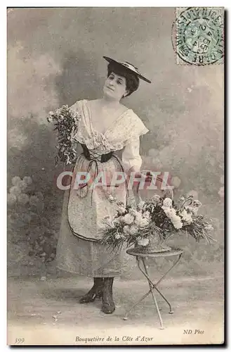 Cartes postales Fantaisie Bouquetiere de la cote d&#39azur TOP (petits metiers)